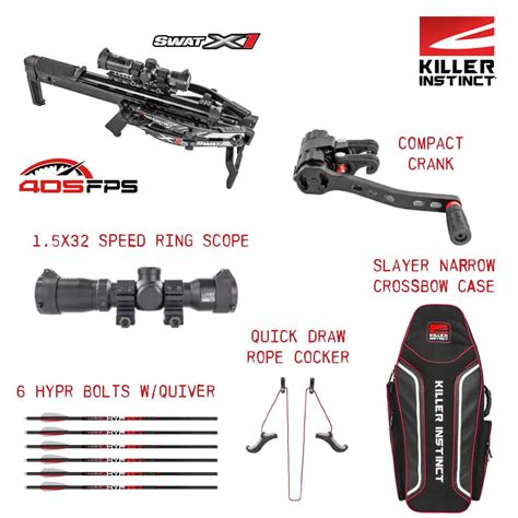 Killer Instinct Swat X Crossbow With Free Slayer Case Extra Hyper