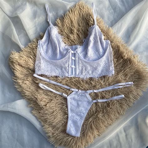 Conjunto lingerie de renda chantilly sutiã sem bojo aro arco