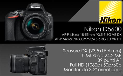 Nikon D Fotocamera Reflex Digitale Con Obbietivi Af P Dx Nikkor