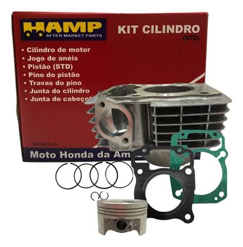 Kit Cilindro Pistão Anéis Hamp Original Cg 150 Titan 04 15