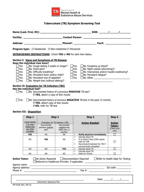 Tb Skin Test For Healthcare Workers Form Fill Out And Sign