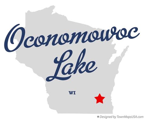 Map of Oconomowoc Lake, WI, Wisconsin