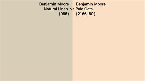 Benjamin Moore Natural Linen Vs Pale Oats Side By Side Comparison