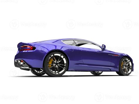 Metallic Purple Modern Luxury Sports Car Side View 31198803 Stock