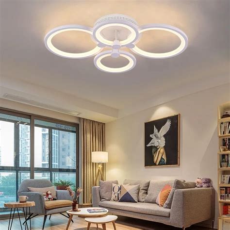 Lustră LED Contemporană Alb DM 6628 4 WH Iluminare Versatilă Cu