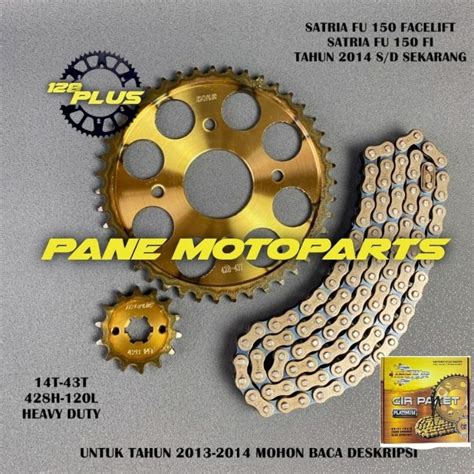 Jual GEAR SET GIR RANTAI RODA SATRIA FU 150 NEW FACELIFT KARBU PNP