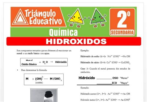 Hidr Xidos Para Segundo De Secundaria Fichas Gratis