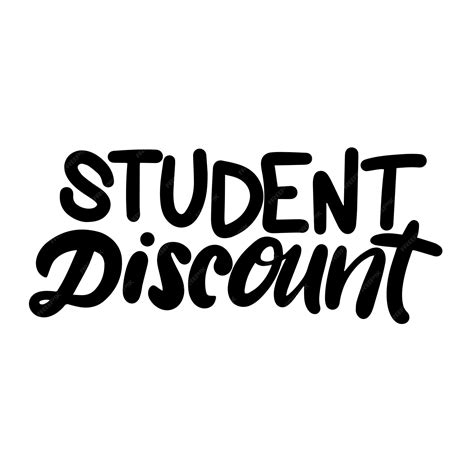 Premium Vector | Student Discount text isolated on transparent