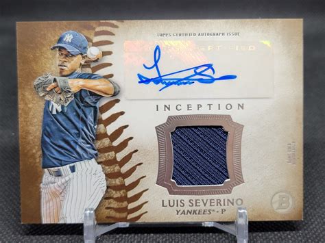 Bowman Inception Relic Autographs Iarls Luis Severino Ebay