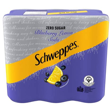 Schwappes Zero Sugar Blueberry Lemon Soda Ml Pack Order Online