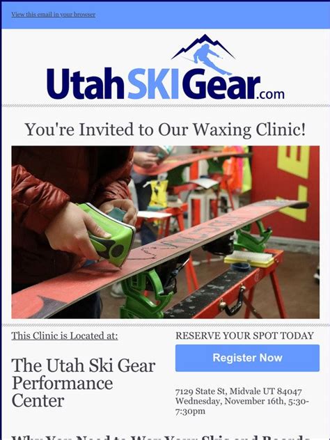 Utah Ski Gear Waxing Clinic Hours Expanding And More Milled