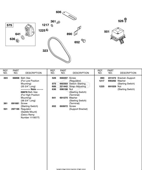 Briggs And Stratton 326437 0758 01 Parts Diagram For Regulator Vee Belt