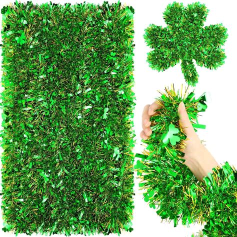 Amazon FOIMAS 33FT St Patrick S Day Tinsel Garland With Lights