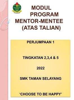 MODUL PROGRAM MENTOR MENTEE KPM Azrindaothman Flip PDF AnyFlip