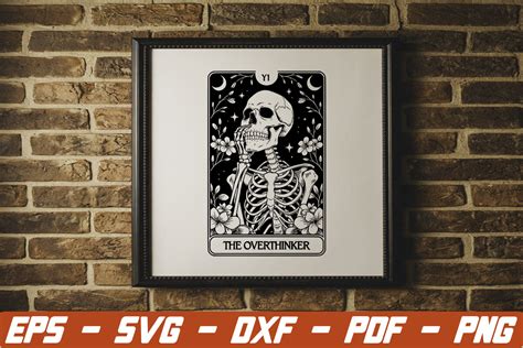 The Overthinker Tarot Svg Skeleton Svg Graphic By Ripongrafix