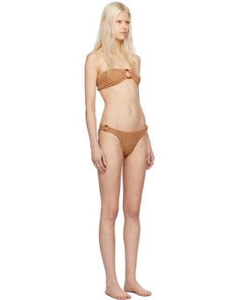 Hunza G Brown Gloria Bikini Set In Black Lyst