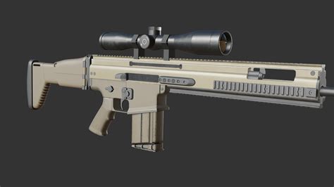 D Model Fn Scar H Pr Vr Ar Low Poly Cgtrader