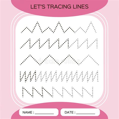 Tracing Lines Activity For Early Years Preschool Worksheet For Practicing Fine Motor Skills