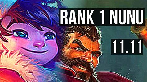 Nunu And Willump Vs Graves Jungle Rank 1 Nunu 4117 1200 Games