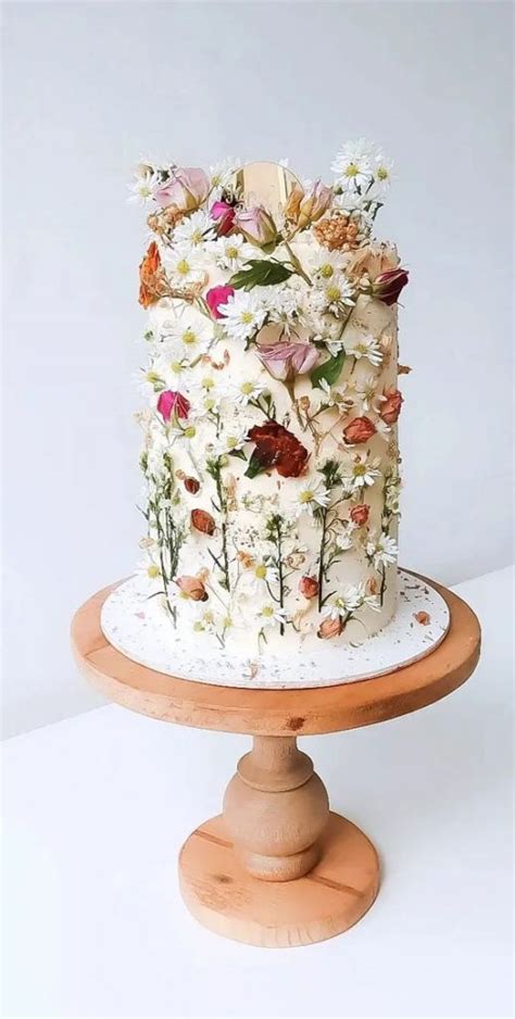 70 Cake Ideas For Birthday And Any Celebration Pressed Garden Flower Cake