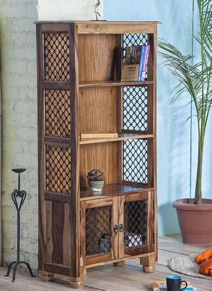 Solid Wood Jali Bookshelf Saraf Furniture Furniture Online Buy