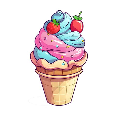 Ice Cream Cartoon Illustration, Cartoon Clipart, Ice Clipart, Ice Cream ...