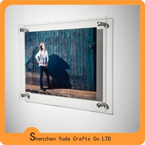 lucite perspex frame holder wall mounted acrylic  photo frame buy