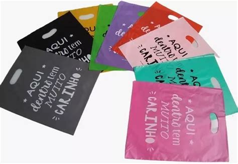 Sacolas Pl Sticas Personalizadas X X C Frases Atacado Mercadolivre