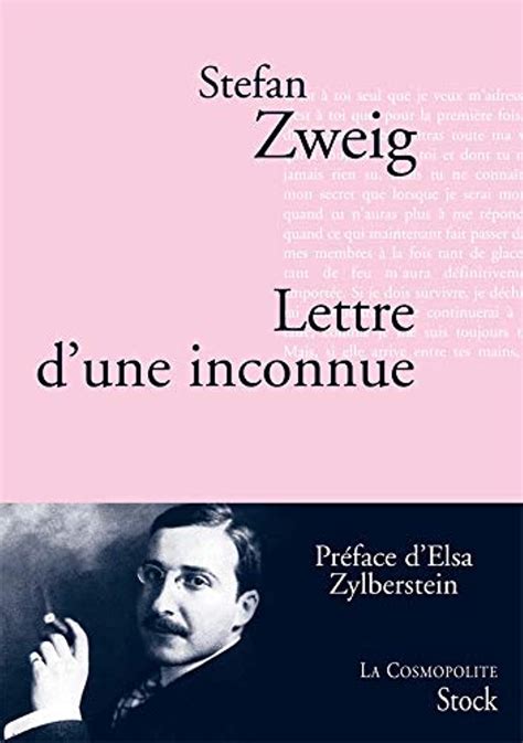 Amazon Fr Lettre Dune Inconnue Zweig Stefan Livres