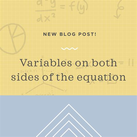 Solving Equations With Variables On Both Sides Of The Equation — Krista