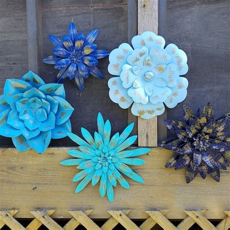 Large Metal Flower Wall Art/ Flower Wall Decor/ Garden Fence | Etsy