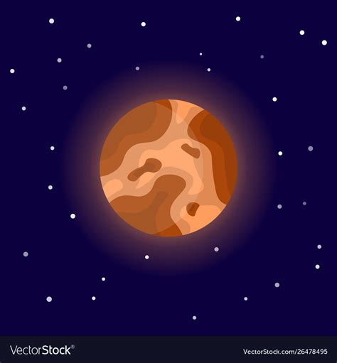 Planet Mercury Cartoon Royalty Free Vector Image