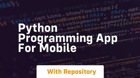 Python Programming App For Mobile Youtube