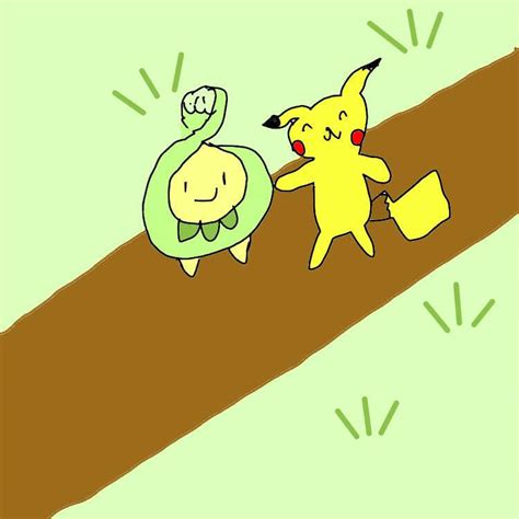 スボミーとピカチュウのさんぽ ポケモンキッズイラストコンテスト テーマは「ピカチュウとなかよしポケモン」！ 投稿一覧 ポケモン