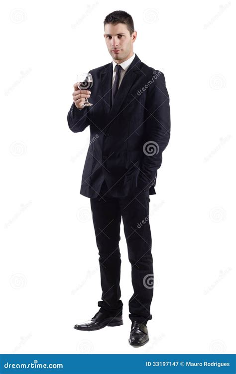 Man Holding A Red Glass Of Fine Wine Stock Image Image Of Elegant