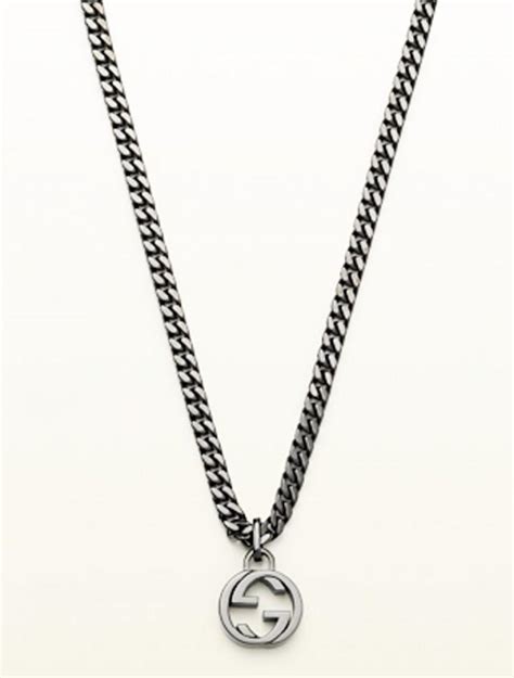 Gucci Men Silver Necklace Interlocking Gg Pendant 2195842 Weddbook