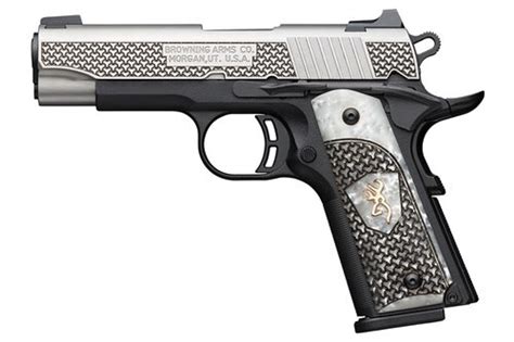 Browning 1911 380 Black Label 380 Acp 4 25 Barrel 8rd Pearl Grips Black Stainless