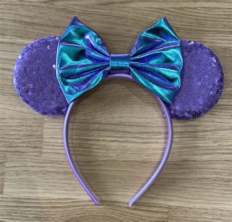 Purple Mouse Ear Headband Disney Inspired Minnie Mickey Picclick Uk