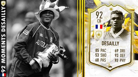 92 ICON MOMENTS DESAILLY PLAYER REVIEW FIFA 22 ULTIMATE TEAM YouTube