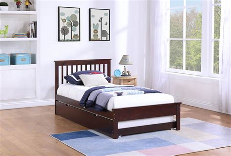 If 415e Espresso Wood Trundle Bed Bunk Bed Hub