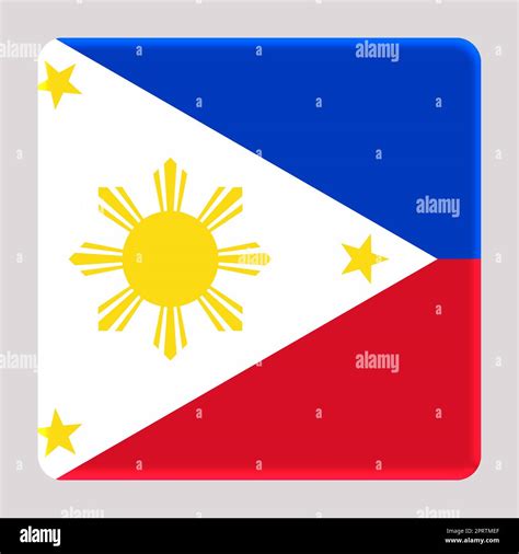 3D Flag of Philippines on a avatar square background Stock Photo - Alamy