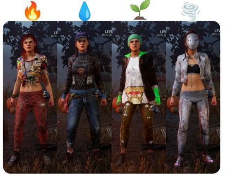 Some Elemental Outfits For Meg Just Thought They Were Kinda Pleasing To Look At Rdeadbydaylight