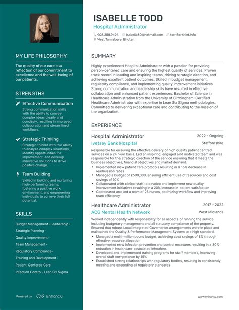 3 Successful Hospital Administrator Resume Examples And Writing Tips