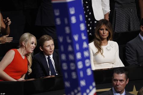 Donald Trumps Son Barron Supports Him At His Rnc Speech Daily Mail