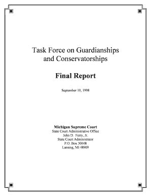 Fillable Online Courts Mi Ofilescentallrs Cat Guardianship Task