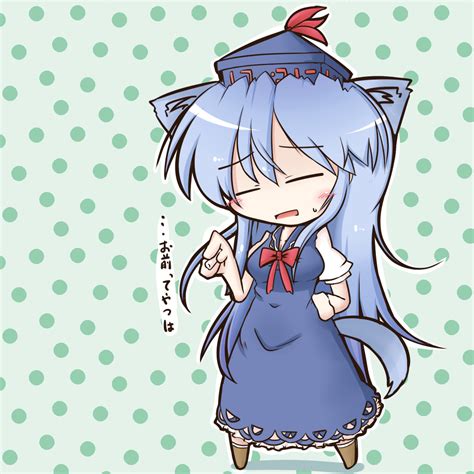 Safebooru Animal Ears Blue Dress Blue Hair Blush Cat Ears Cat Tail