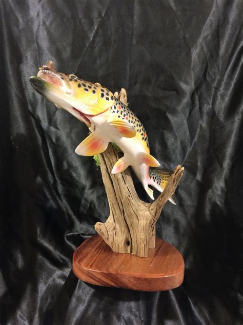 Trout Sculptures By Marc Demott Troutcarvings