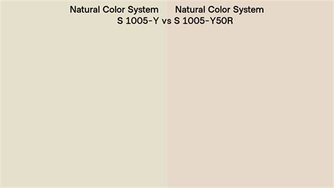 Natural Color System S 1005 Y Vs S 1005 Y50r Side By Side Comparison