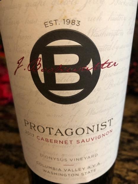 2017 J Bookwalter Cabernet Sauvignon Protagonist Usa Washington