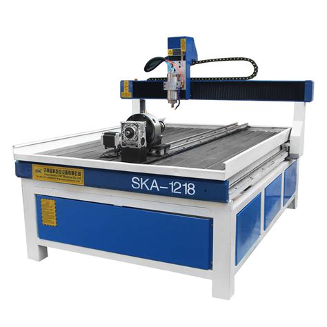 Jinan Senke Popular Medium Size 1218 4 Axis Cutting MDF Engraving Wood